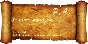 Pieler Angelina névjegykártya